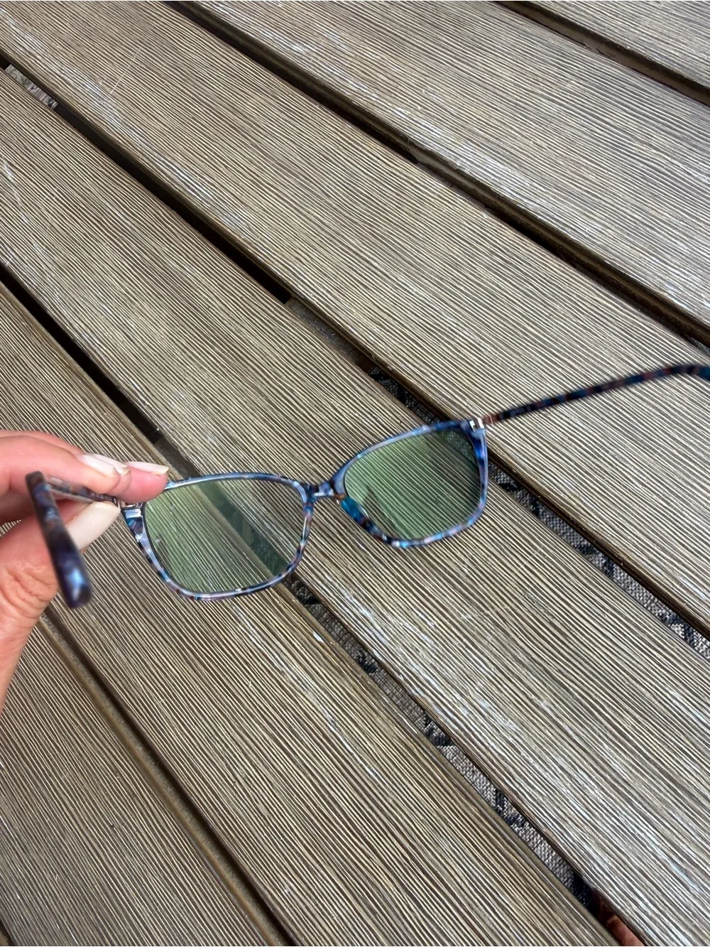 FYSH 3683 Eyeglasses Multicolor Blue Purple Frames 54-15-140 peacock pearl
